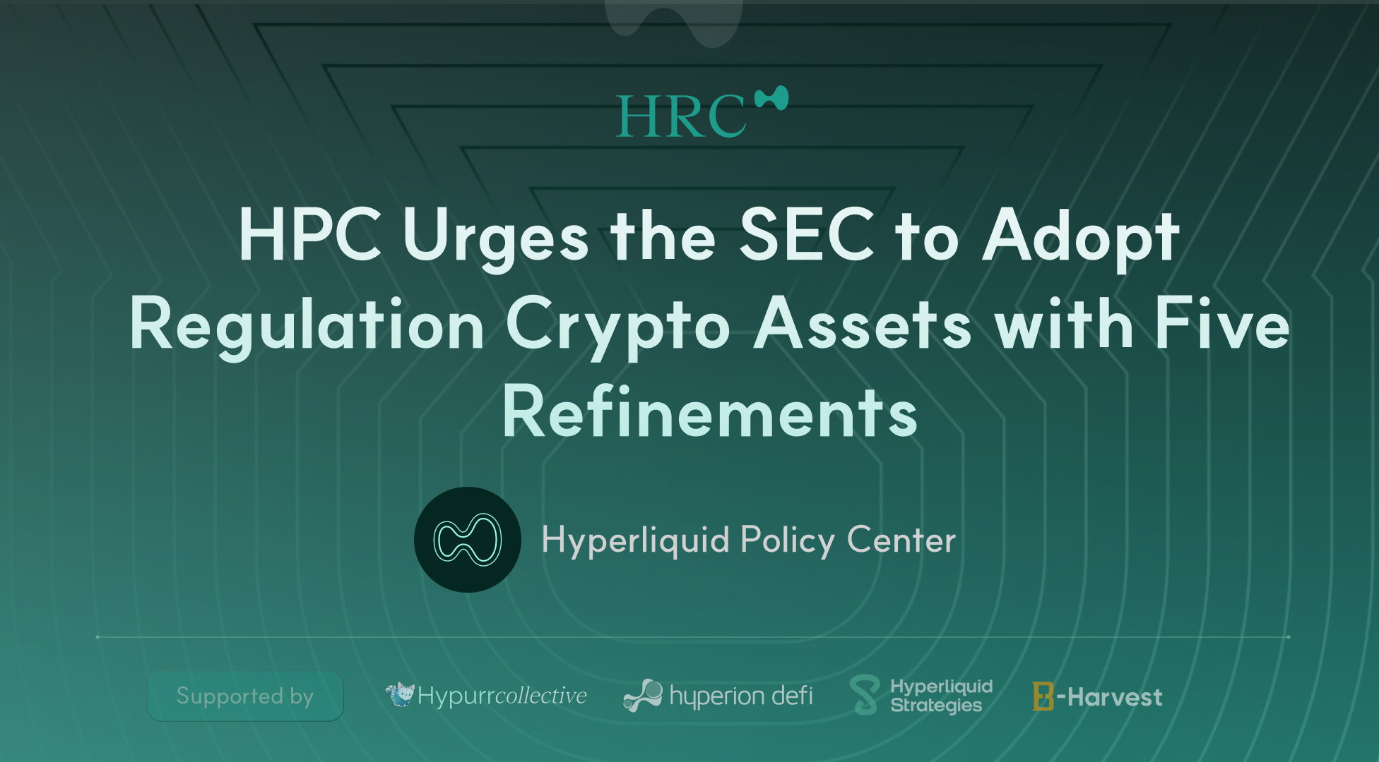HPC Urges the SEC to Adopt Regulation Crypto Assets with Five Refinements